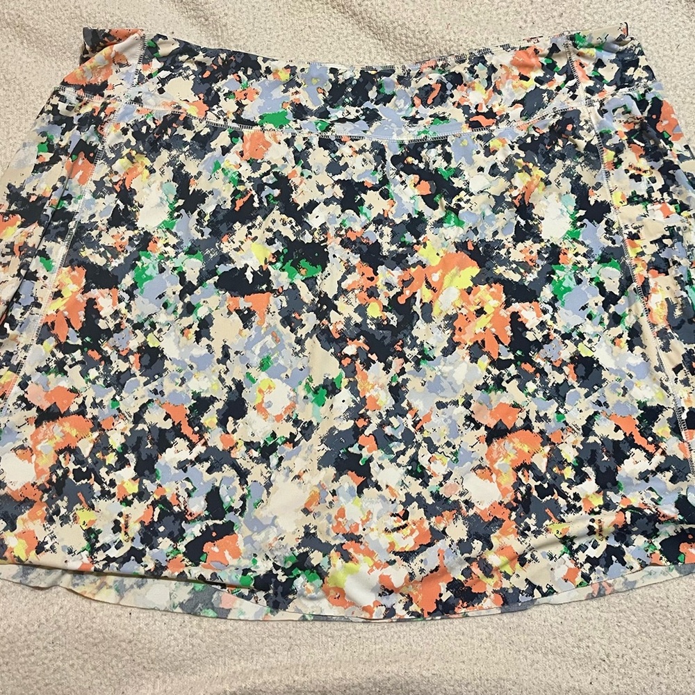 Lane Bryant Livi Multicolor Abstract Skort